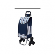 Сумка-тележка тележка для багажа , 35 л, 38х95х30 см, ручная кладь, синий, белый Homium