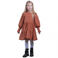 Нарядное платье из хлопка для девочки, , размер 110/116 Monna Rosa