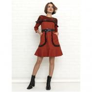 Платье , размер 170-88-96/S, черный, оранжевый Artwizard