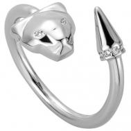 Кольцо , кристалл, размер 17, серебряный Just Cavalli