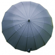 Зонт-трость , полуавтомат, купол 120 см., 16 спиц, система «антиветер», чехол в комплекте, для мужчин, черный GALAXY OF UMBRELLAS