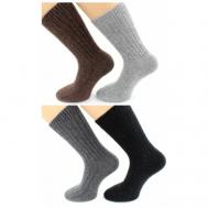 Мужские носки , 3 пары, 3 уп., классические, утепленные, размер 39-44, черный Hobby