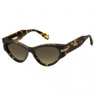 Солнцезащитные очки , кошачий глаз, оправа: пластик, с защитой от УФ, для женщин, коричневый Marc Jacobs