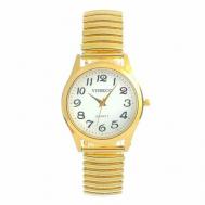 Наручные часы женские, золото, d-4 см, белый Hidde