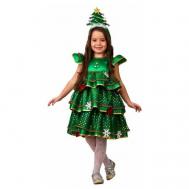 Карнавальный костюм «Ёлочка-малышка», сатин, платье, ободок, размер 26, рост 104 см Нет бренда