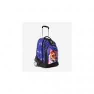 Чемодан-рюкзак , текстиль, ручная кладь, 26х45х39 см, 3.1 кг, телескопическая ручка, синий ProStyleBags
