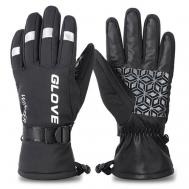 Перчатки , сенсорные, с утеплением, размер 9, черный West Biking