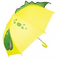 Зонт-трость , механика, купол 50 см., для мальчиков, зеленый, желтый PlayToday