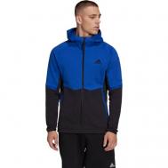 Толстовка , размер (48)M, синий, черный Adidas