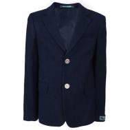 Школьный пиджак , однобортный, карманы, размер 140 (38), синий Van Cliff