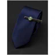 Зажим для галстука , серебряный, зеленый 2BEMAN