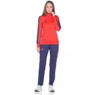 Костюм , олимпийка и брюки, силуэт прямой, воздухопроницаемый, карманы, размер S, красный Asics