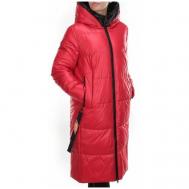 куртка  зимняя, силуэт прямой, стеганая, размер 52, красный Не определен