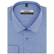 Рубашка мужская длинный рукав  223/231/3355/Z/1p, Полуприталенный силуэт / Regular fit, цвет Голубой, рост 174-184, размер ворота 40 Greg