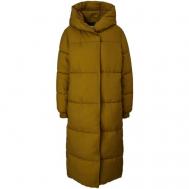 куртка  , демисезон/зима, удлиненная, утепленная, капюшон, карманы, манжеты, размер 32 (2XS), хаки s.Oliver