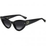 Солнцезащитные очки , кошачий глаз, оправа: пластик, градиентные, для женщин, черный DSquared2