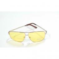 Солнцезащитные очки , авиаторы, оправа: металл, складные, фотохромные, поляризационные, желтый MARX