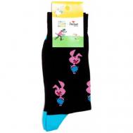 Носки  Socks x Союзмультфильм, размер 34-37, черный, розовый St. Friday