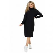 Платье , повседневное, свободный силуэт, миди, размер 56, черный Buy-tex.ru
