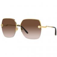 Солнцезащитные очки , квадратные, оправа: металл, градиентные, для женщин, золотой Dolce&Gabbana