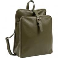 Рюкзак , натуральная кожа, внутренний карман, зеленый Sefaro