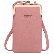 Сумка  кросс-боди  повседневная, внутренний карман, регулируемый ремень, розовый Baellerry