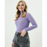 Водолазка , длинный рукав, прилегающий силуэт, размер 46/48, фиолетовый Flavour Knit