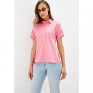Рубашка  , прямой силуэт, короткий рукав, размер 46, розовый Colletto Bianco