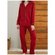 Пижама , размер 46, красный Naemy Beach