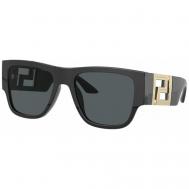 Солнцезащитные очки  VE 4403 GB1/87, прямоугольные, оправа: пластик, с защитой от УФ, для мужчин, черный Versace