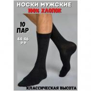 Носки , 10 пар, размер 44-46, черный Россия