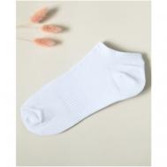 Женские носки  укороченные, нескользящие, на Новый год, размер 23-25, белый MIRZA