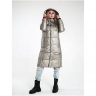 куртка , демисезон/зима, удлиненная, размер L, серебряный BEAUTY SHEEK