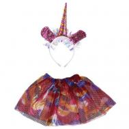 Карнавальный набор "Единорожка", 2 предмета: юбка, ободок 9243575 Сима-ленд
