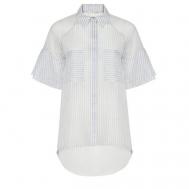 Рубашка  , размер 42, белый, синий Panicale