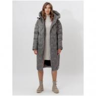 Куртка   зимняя, средней длины, силуэт свободный, утепленная, водонепроницаемая, размер 3XL, серый MTFORCE