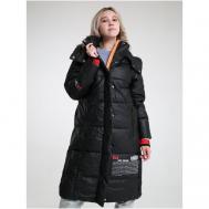 куртка , демисезон/зима, удлиненная, размер XXL, черный BEAUTY SHEEK
