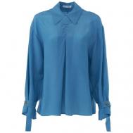 Блуза  , размер m, голубой REJINA PYO