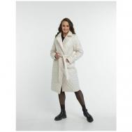 Куртка   демисезонная, средней длины, силуэт прямой, подкладка, размер 46, белый ДЮТО