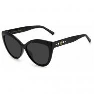 Солнцезащитные очки , кошачий глаз, оправа: пластик, с защитой от УФ, для женщин, черный Jimmy Choo
