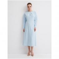 Платье , креп, полуприлегающее, миди, размер XL, голубой Yulia'Sway