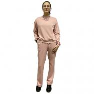 Костюм , свитшот и брюки, силуэт свободный, размер 44-46, розовый COMFORT HOODIES