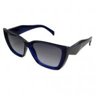Солнцезащитные очки , прямоугольные, с защитой от УФ, градиентные, для женщин, синий ECOSKY