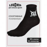 Мужские носки , 1 пара, классические, нескользящие, размер 40-45, черный Легенда