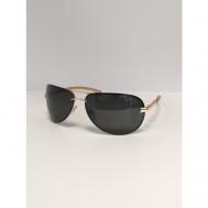 Солнцезащитные очки , авиаторы, оправа: металл, спортивные, поляризационные, с защитой от УФ, для мужчин, золотой Shapo-sp