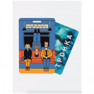 Обложка-карман для проездного билета , синий, горчичный Only upprint