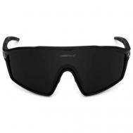 Солнцезащитные очки , прямоугольные, оправа: пластик, ударопрочные, спортивные, зеркальные, устойчивые к появлению царапин, с защитой от УФ, черный Northug