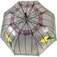 Зонт-трость , полуавтомат, купол 83 см., для женщин, черный GALAXY OF UMBRELLAS