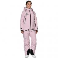 Комбинезон , зимний, силуэт полуприлегающий, карман для ски-пасса, водонепроницаемый, размер 48, розовый RAIDPOINT