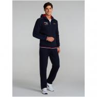 Костюм , олимпийка и брюки, силуэт прямой, капюшон, размер 48, синий Red-n-Rock's